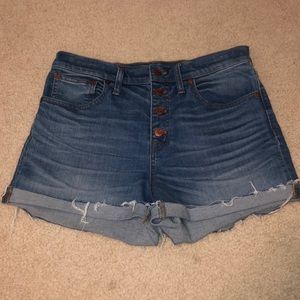Madewell high wasted denim shorts
